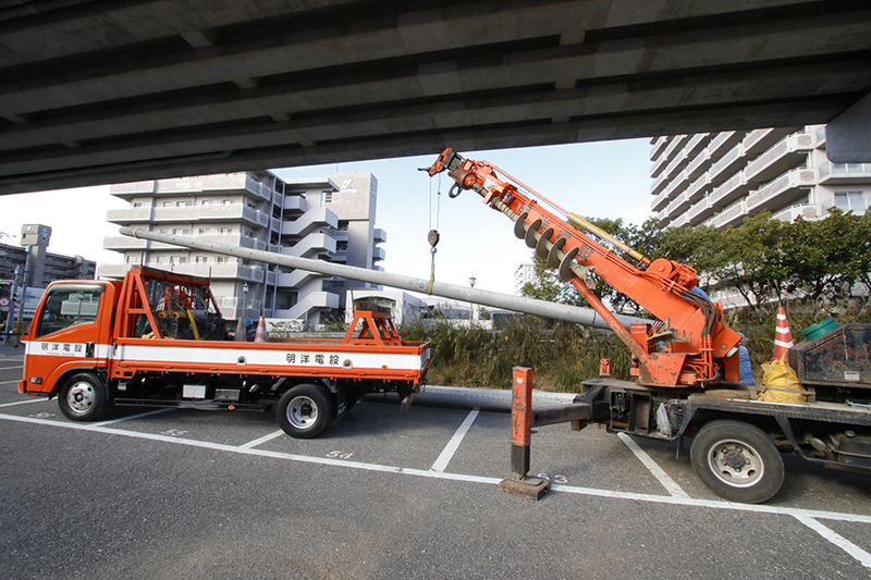 建柱工事の流れ 電柱が建つまで 高知の電柱工事なら株式会社明洋